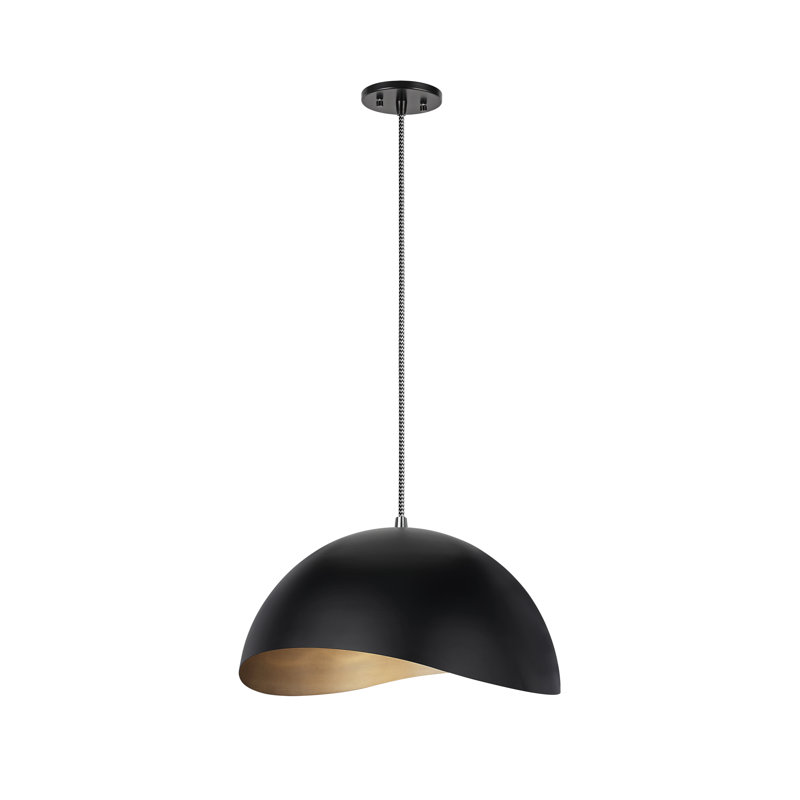 Luminaire suspendu pour dôme simple Manilow, Argent