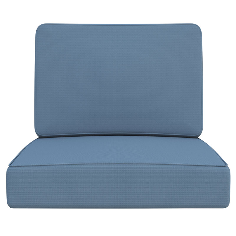 Outdoor 5" Deep Seating Cushion Set With Durable Cover Rite Fabric, Blue