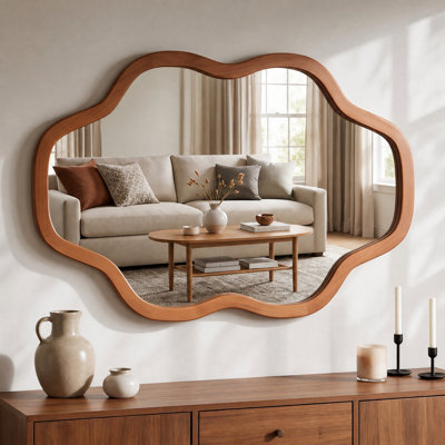 Miroir mural en bois massif Cloud