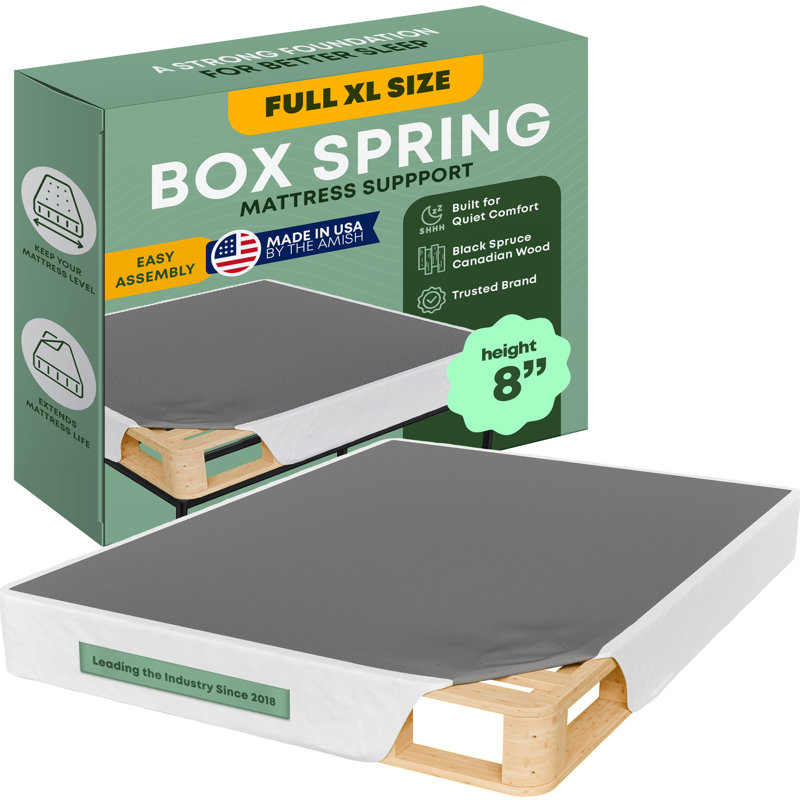 Sommier / base en bois pour support de matelas, facile à assembler, Double TG, Profil standard (8 po)