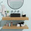 Lavabo de salle de bain rectangulaire en céramique, vasque de salle de bain
