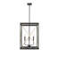 Luminaire suspendu rectangulaire à 4 lumières Wesla
