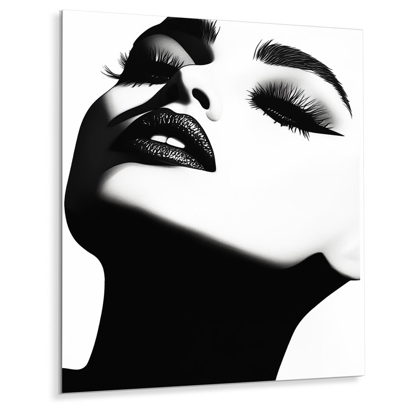 Monochromes Glam Muse II - art mural noir Glam, L 34 po x H 44 po