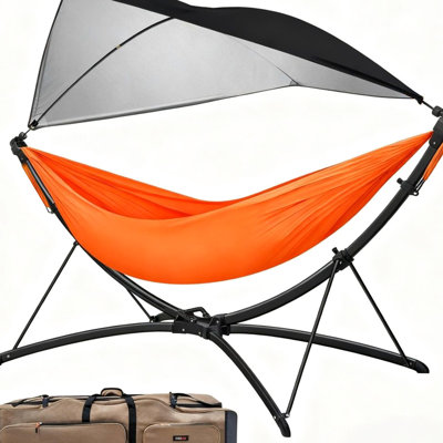Portable avec support, pare-soleil réglable et sac de rangement, robuste, installation en 60 secondes, tout terrain, idéal pour le camping, les jardins, les hôtels, les sacs de jardin pliables pour adultes