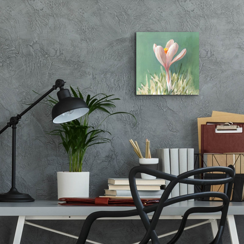  «Soft Crocus» par Danhui Nai, art mural en verre acrylique, 12 po x 12 po, H 12 po x l 12 po x P 0,13 po
