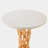 Perforated Side Table-Gold Leaf/White Mable