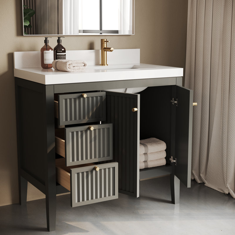 36in Single Vanity, Gray