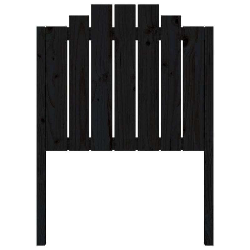 Millis Solid Wood Headboard, 146 x 110 cm, Black