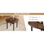 Table de salle à manger minimaliste moderne de 107 cm (42 pouces) et 4 chaises noires en PU, finition bois brun, incrustations en verre couleur thé de 51 cm (20 pouces), étagère transparente pour se détendre, design ergonomique, verre résistant aux chocs et aux hautes températures, cuisine ouverte