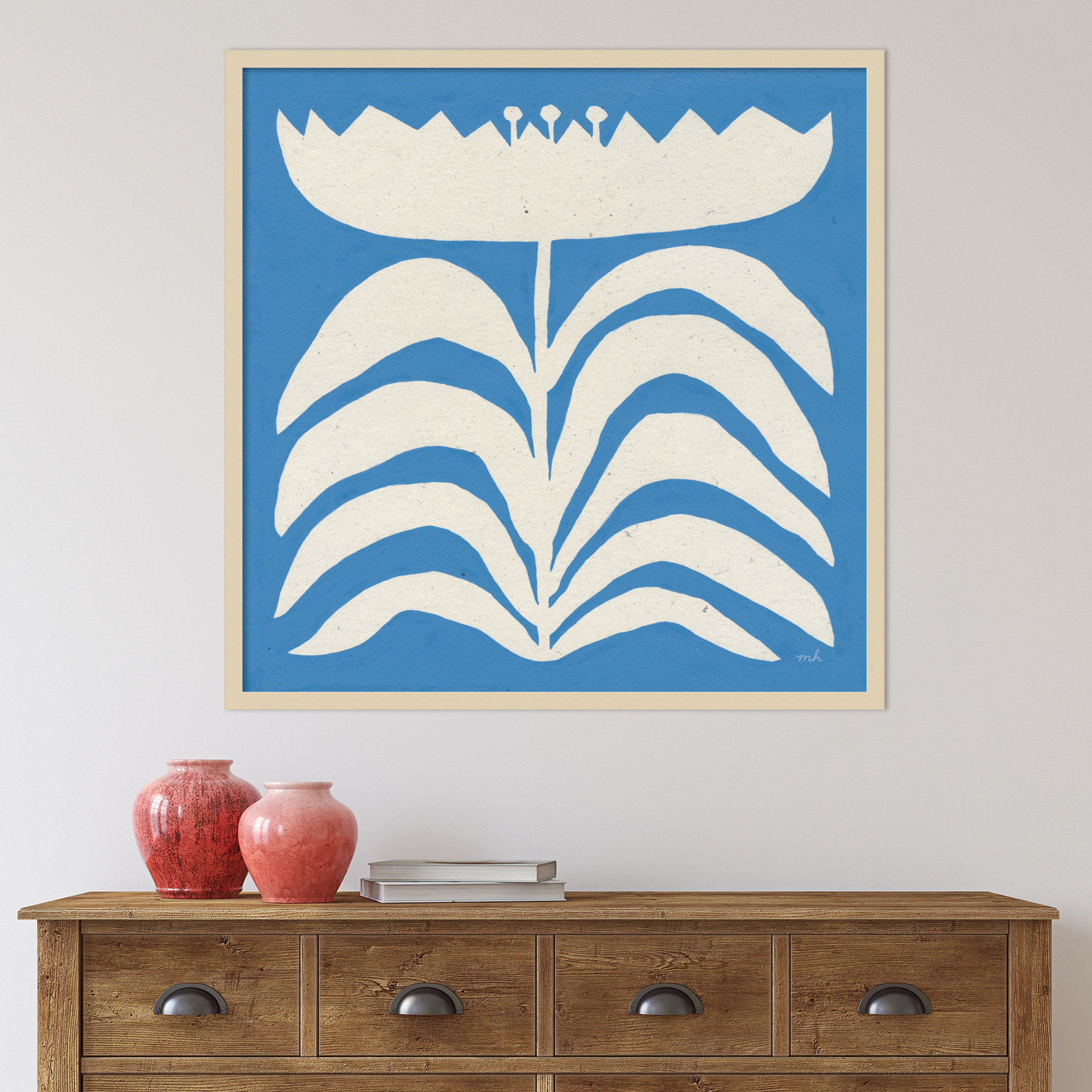 Delighted by Moira Hershey, 33" H x 33" W x 1" D, Brown