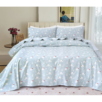 Elegant Comfort Luxuriously Soft 4-Piece Velvet Plush Flannel Sheet Set - Premium Quality -Cozy Warm, Anti-Static, Non Pilling Fuzzy Velvet Flannel Fleece Deep Pocket Sheet Set