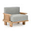 Hudson Outdoor Accent Chair Natural/Gray