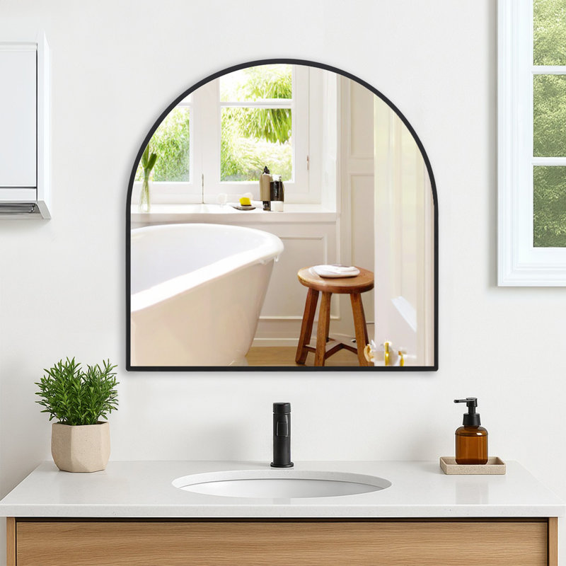 Miroir de salle de bain noir, H 36 po x l 36 po