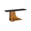 Teak Wood Console Table, Iron Sheet Top