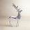 Etched Aluminum Reindeer Statue Accent