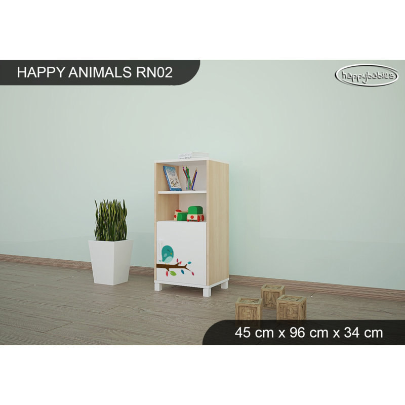 45cm W Animals Kids Cube, Oak