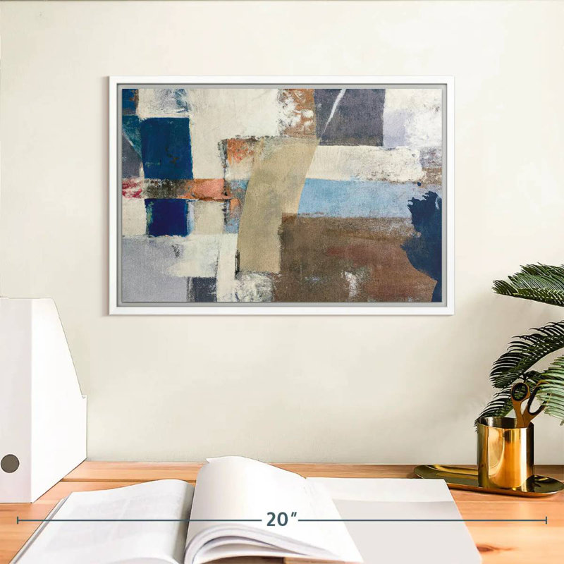 Hazle, Cadre flottant blanc, 13 po x 9 po
