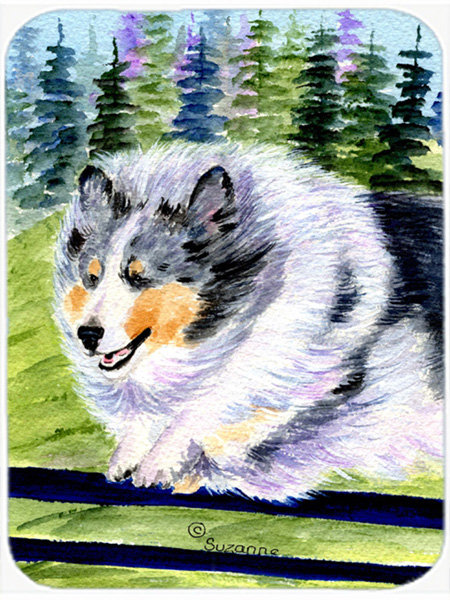 Caroline's Treasures Sheltie Glass Cutting Board