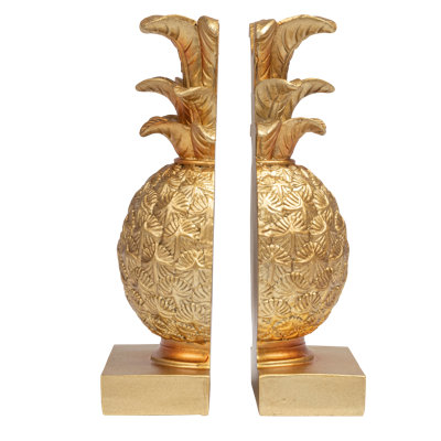 Gustave Decorative Pineapple Resin Bookends