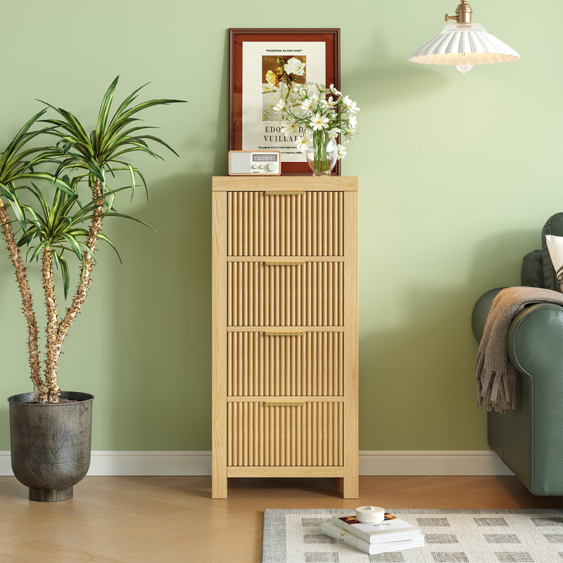 Commode à 4 tiroirs l 15,75 po, Naturel