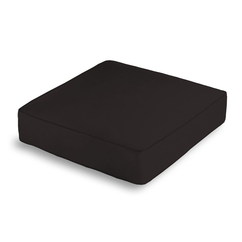 Square Indoor/Outdoor Pillow Cover & Insert, Black