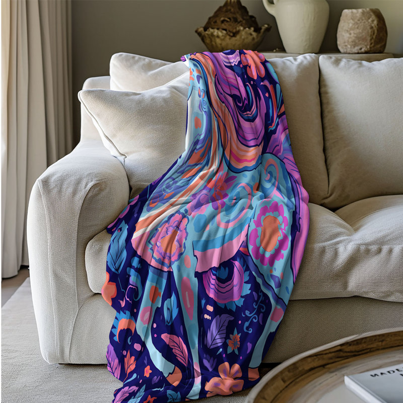 Jeté Pink Prism Pony - 1 pièce Premium Sherpa, L 50 po x L 60 po