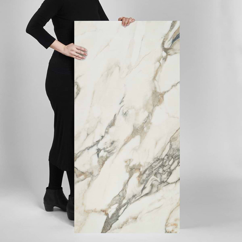 Dreamstone 24X48 Polished Porcelain Tile, Calacatta Rustico Polished