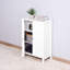 Armoire de rangement pour salle de bain, blanche avec portes doubles et tablette réglable - s'adapte bien à votre décor