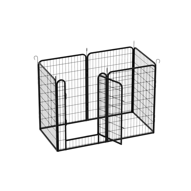 6 Panels Heavy Duty Metal Playpen With Door, 39.37" H x 53.94" W x 26.77" D
