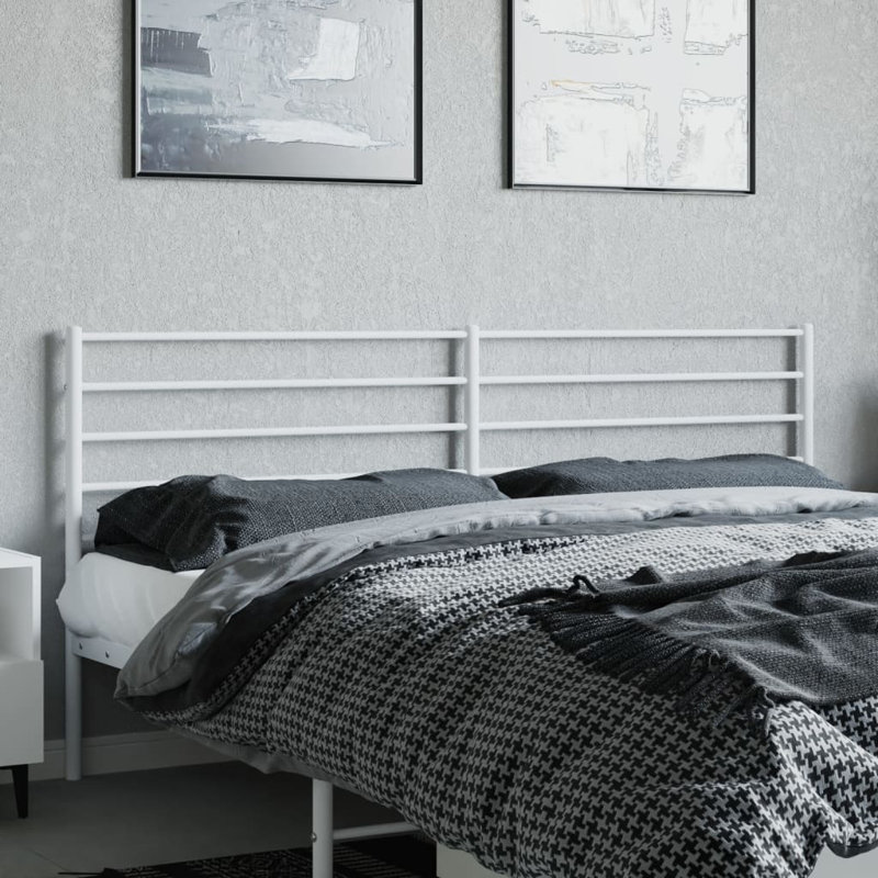 Avie DE Size - 200 X 220 Cm Headboard, White, 90cm H x 3cm W x 206cm D