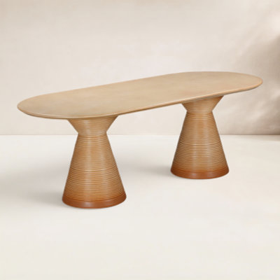 Madura 86.8'' Concrete Outdoor Dining Table