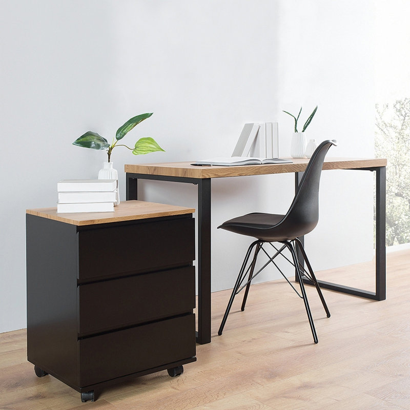 Lucienne 47cm Wide 3 -Drawer Mobile File Cabinet