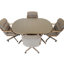 Ensemble de salle à manger extensible à 5 piédestaux 5 pièces-1975485935-1975485929