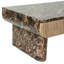Table basse de 47 pouces de style Mid-Century moderne avec plateau en faux travertin et tiroir rectangulaire en bois de noyer pour salon