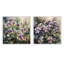 Pétunias mauves en fleurs - ensemble de 2 pivoines carrées-77526516-77526513
