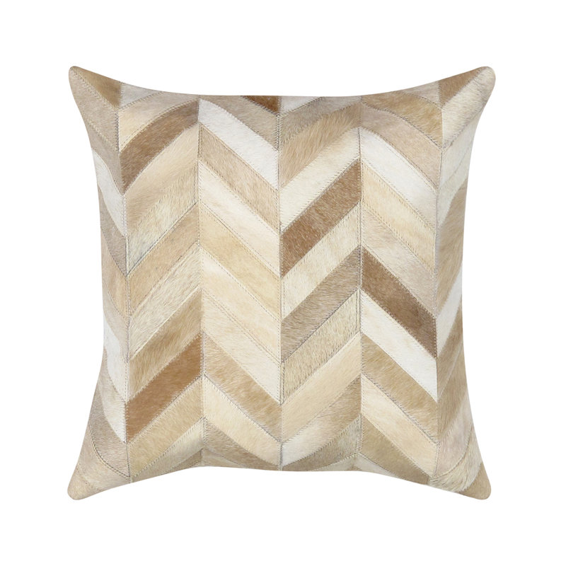 Housse et insert de coussin décoratif en peau de vache Safari
