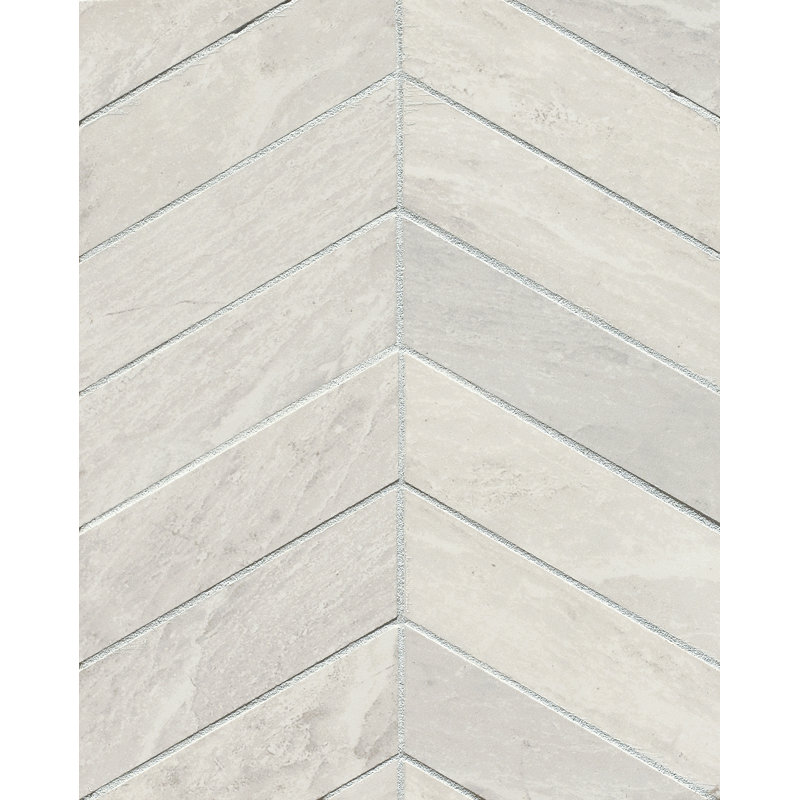 Yosemite 2" x 6" Porcelain Mosaic Tile in Silver