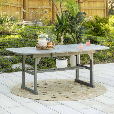 Alfonsi Extendable Acacia Wood Outdoor Dining Table