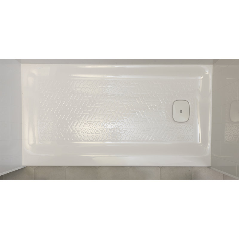 Aspirations 30'' W D Rectangular Single Shower Base, Right 