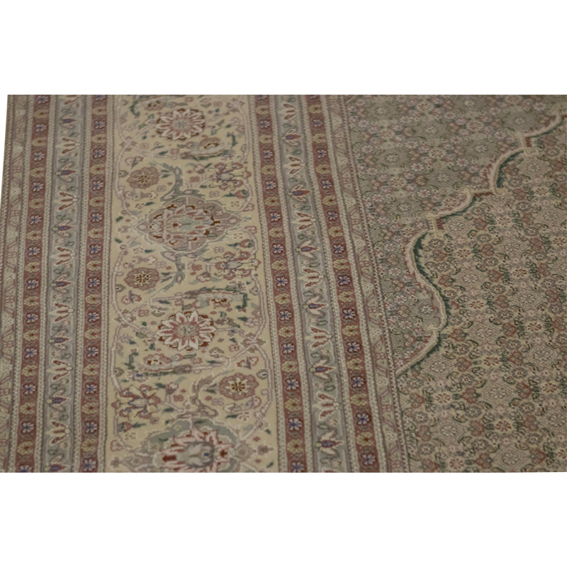 Tapis doré de haute qualité noué à la main
