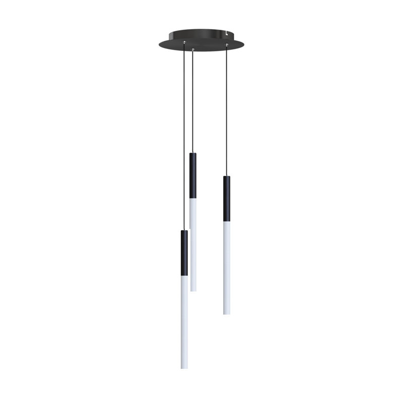 Baileyton 3 - Light LED Cluster Pendant, White/Black
