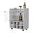 Kitchen Cart, 8-Bottle Rack Bar Cart
