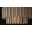 Luminaire suspendu 1 lumière en laiton foncé et bois de manguier fabriqué à la main en teinture gris nordique l 20 po x H 14 po