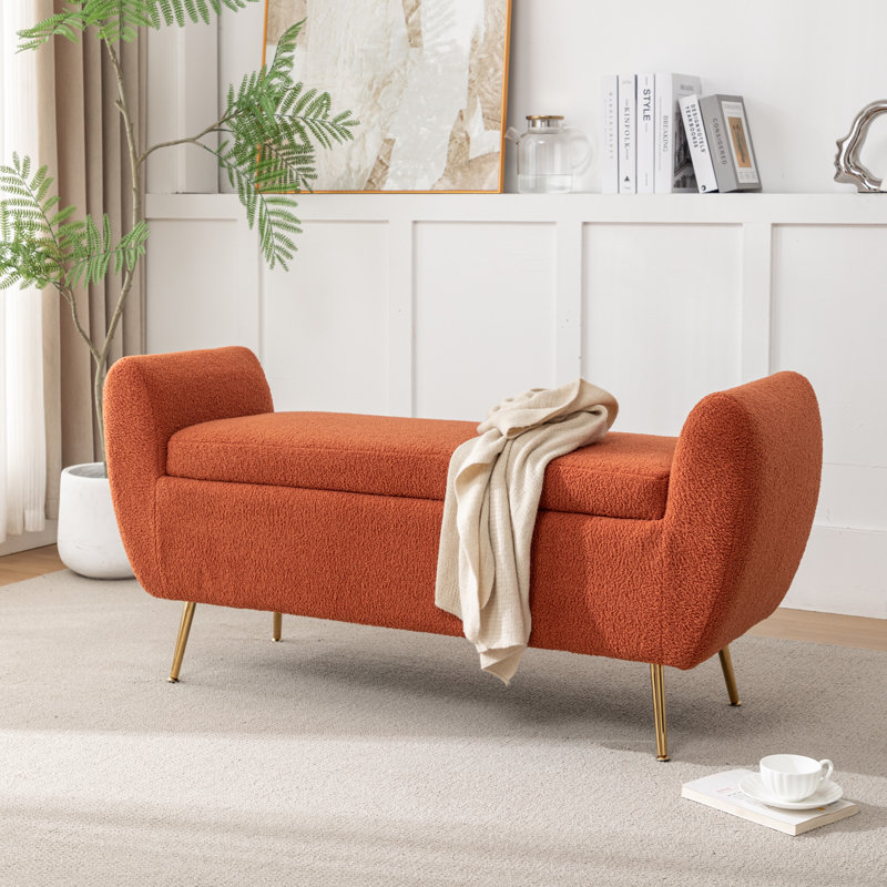 Banc de rangement Kaybree, Orange