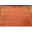 Tapis orange / beige en laine noué à la main 4 pi 6 po x 6 pi 3 po Gabbeh Kashkoli