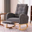 Chaise berçante avec repose-pieds à haut dossier-549167387