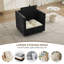 Chaise d'appoint avec rangement, fauteuil rembourré en chenille avec coussins-1301559863