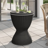 Extendable Round Polypropylene Outdoor Coffee Table