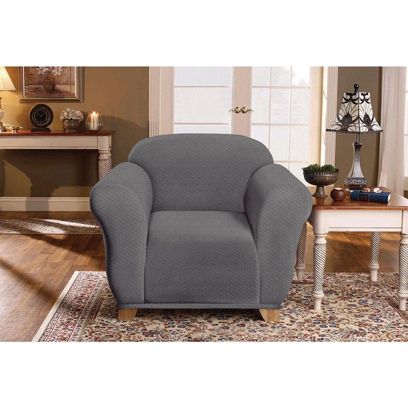 Housse pour fauteuil à coussins carrés / rectangulaires Milan, Mélange de polyester gris