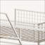 Lit mezzanine double en métal avec lit blanc